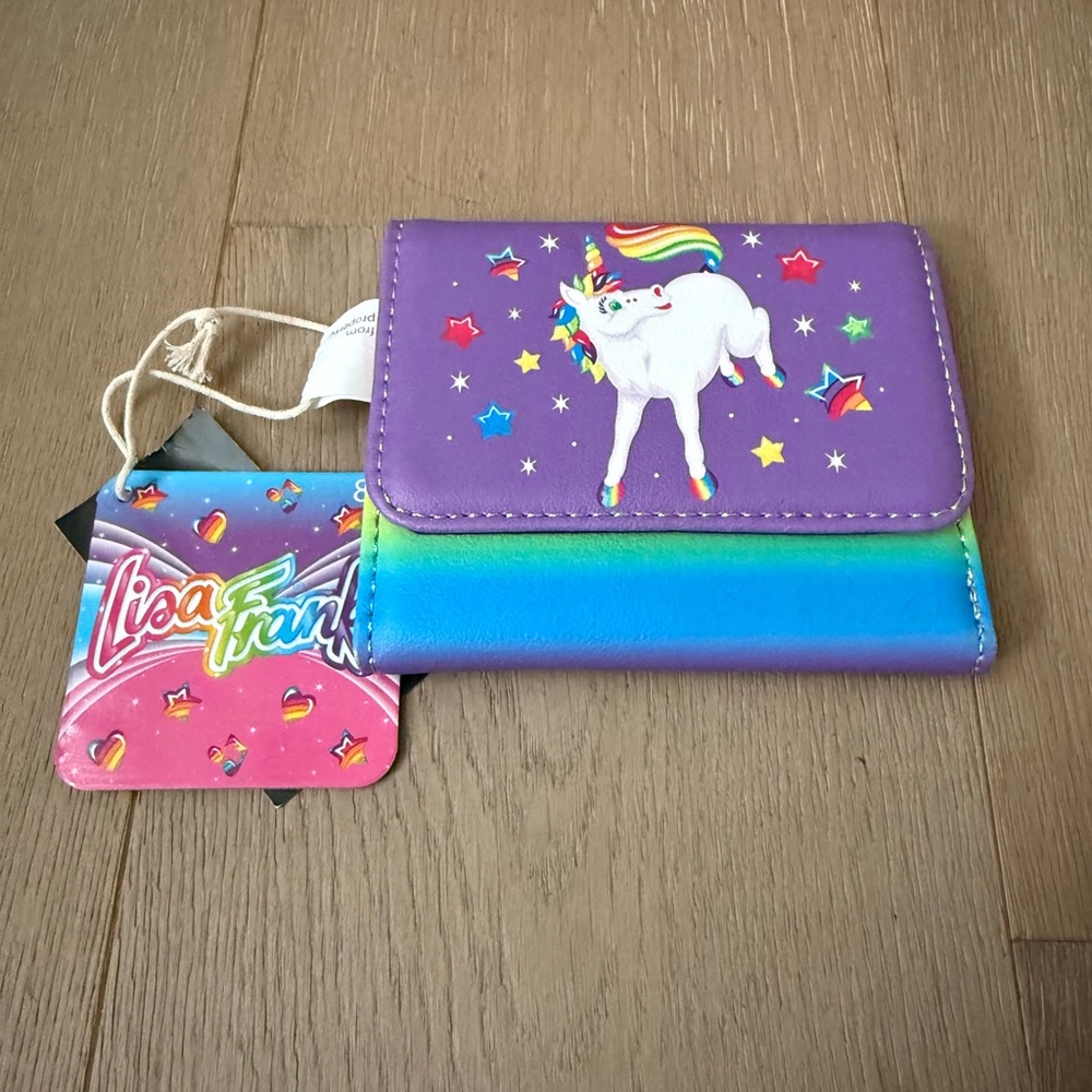 Loungefly Lisa Frank Rainbow Unicorn Mini Flap Wallet